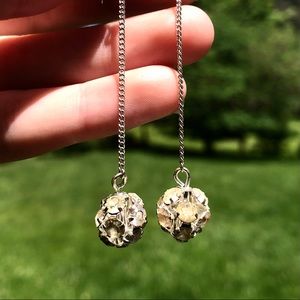 Clear crystal drop earring and necklace set